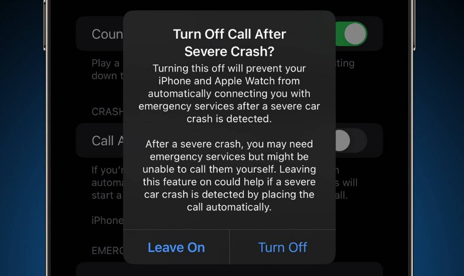 朝阳苹果14维修分享 iPhone 14 和 Apple Watch 上关闭崩溃检测 